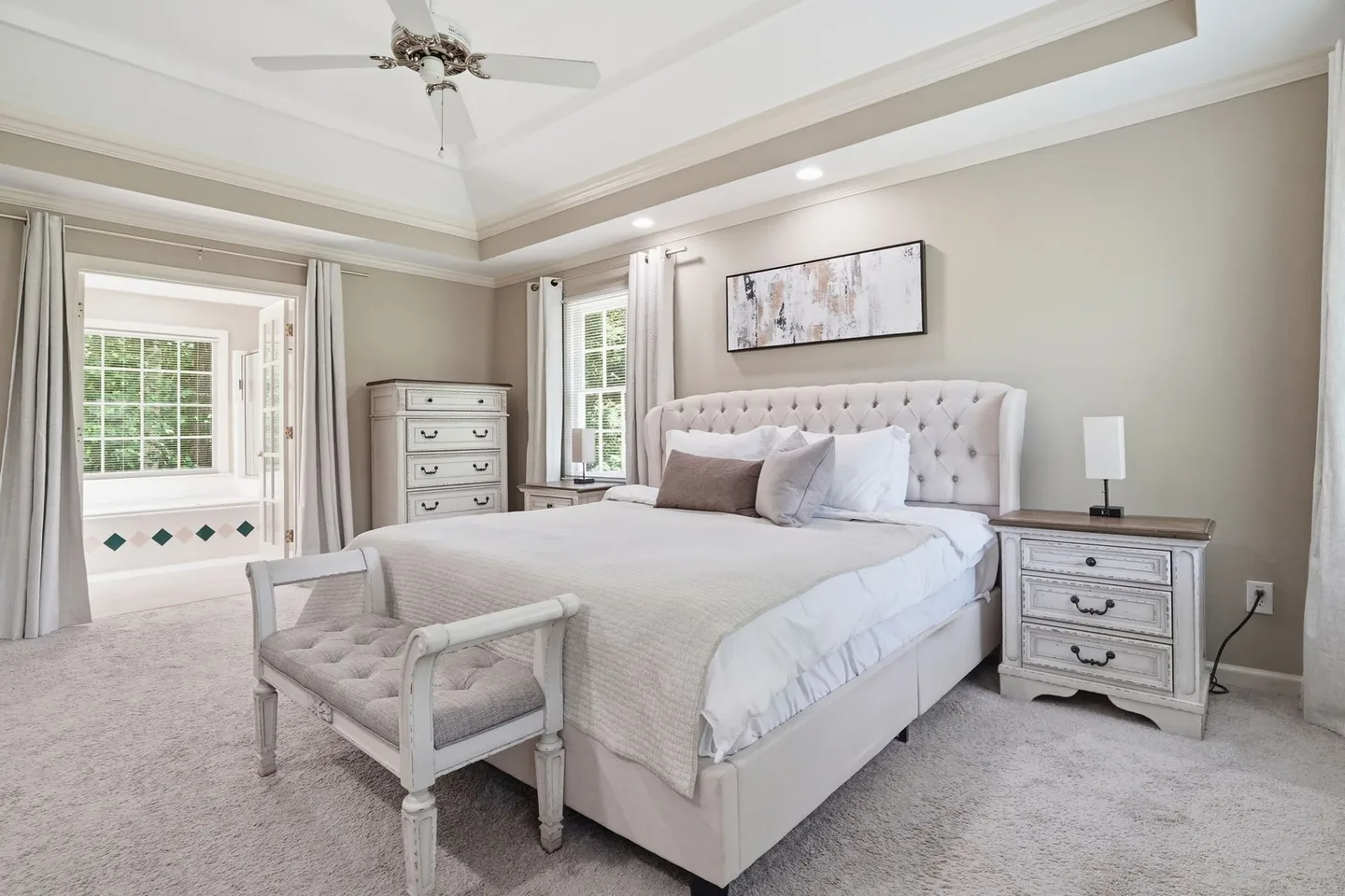 Bedroom with bed and television