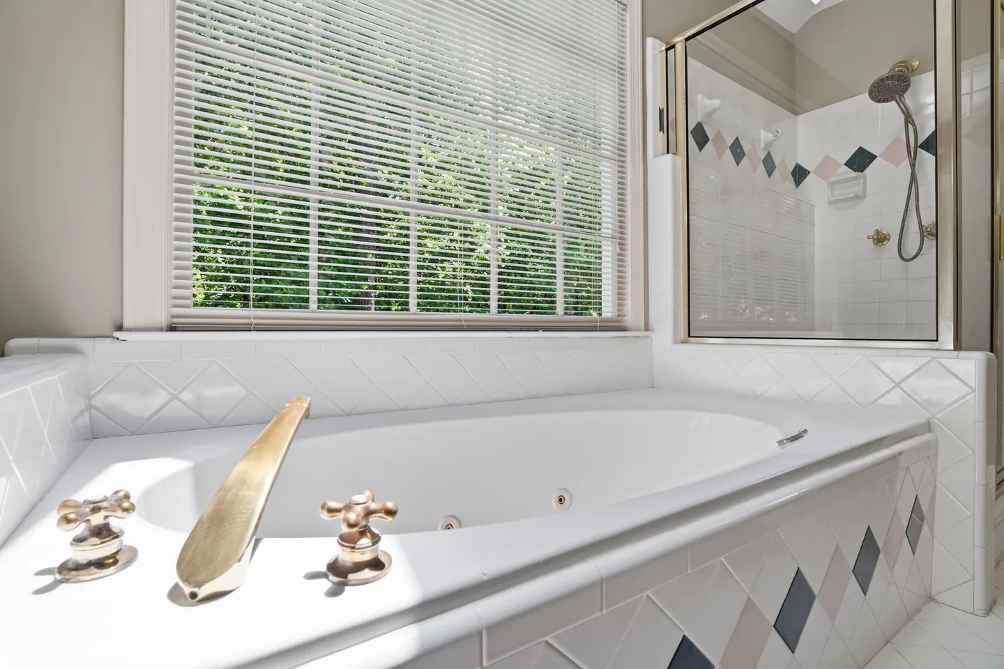 Bathroom tub and shower area