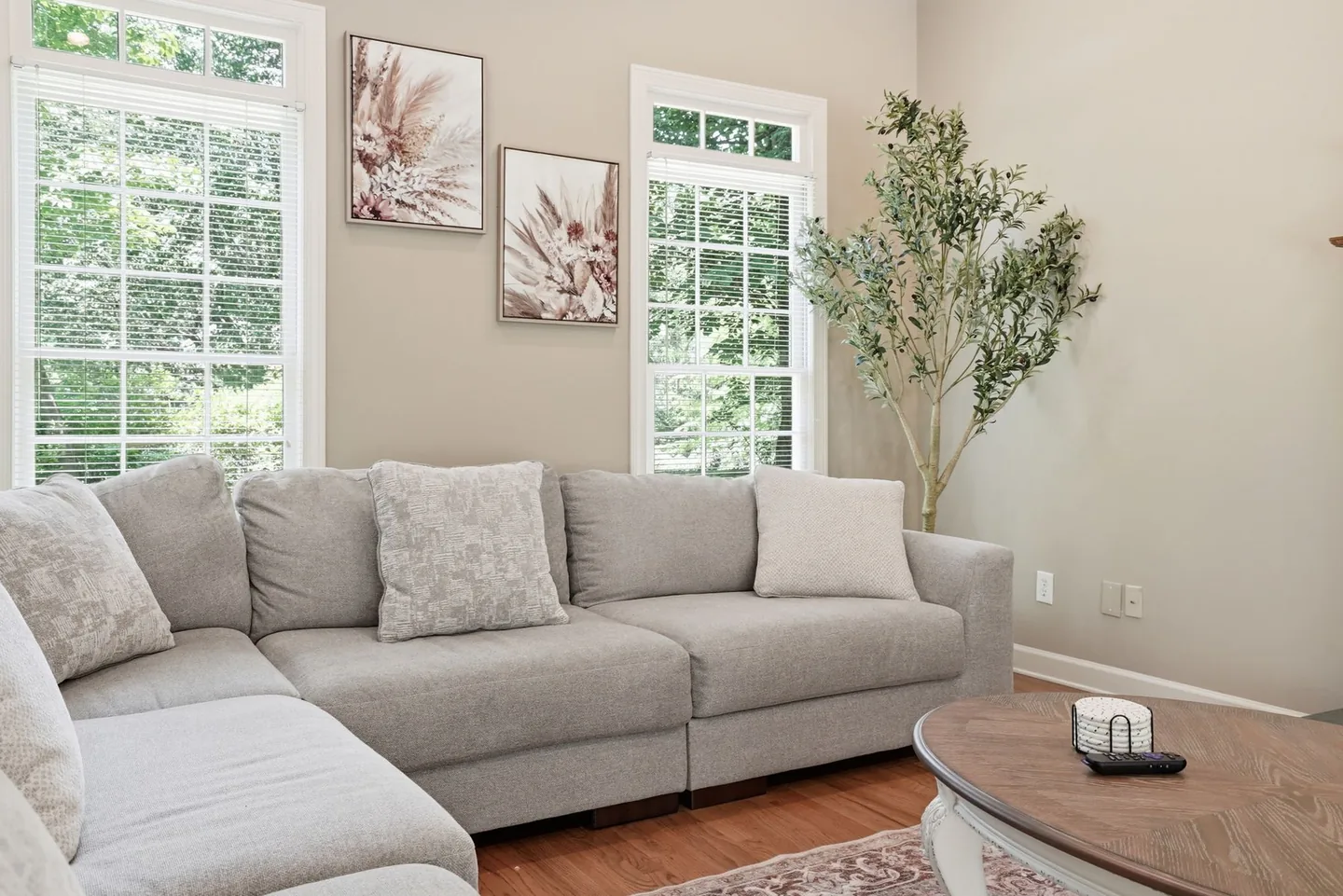 Furnished living room at The Camden Grand